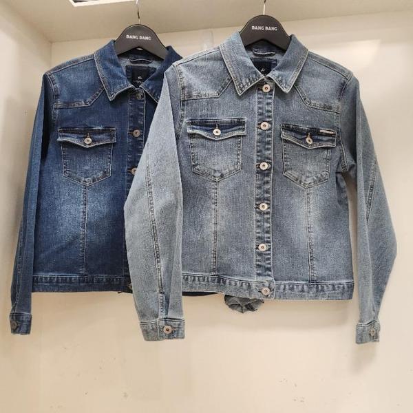 HC15 春 女性 ベーシック ヴィンテージ ウォッシング スパン デニム ジャケットデニムジャケット NUMD11 (S45730802)