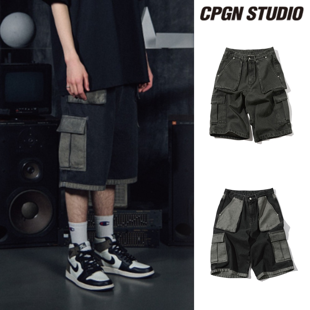 【CPGN STUDIO】 Fatigue Three-dimensional Cargo Denim Pants