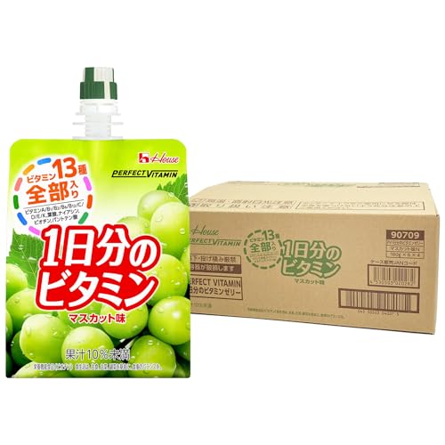 ハウスウェルネスフーズ PERFECT VITAMIN 1日分のビタミンゼリー マスカット味 180g24袋