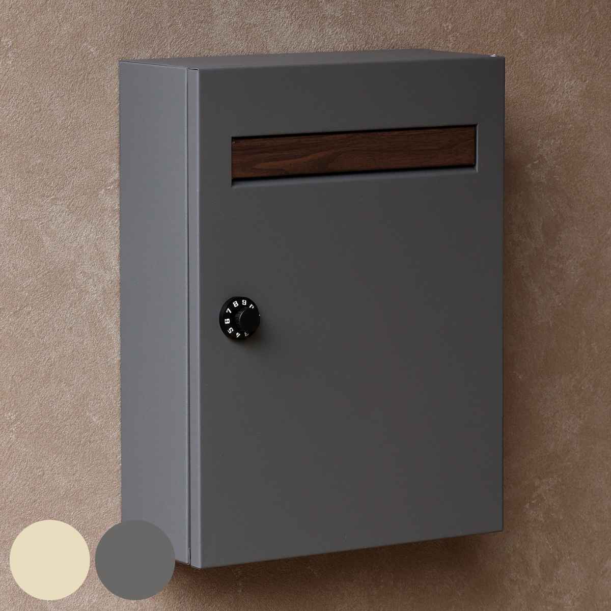 壁掛けポスト Enzo ダイヤル式 A4サイズ 郵便ポスト 郵便 ポスト 郵便受け デザインポスト 壁掛け ダイヤル錠 新聞受け メールボックス スリム 一戸建て 屋外 玄関 壁 本体 鉄