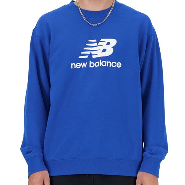 ニューバランス new balance Stacked Logo スウェットクルー 長袖 メンズ MT41500-BUL