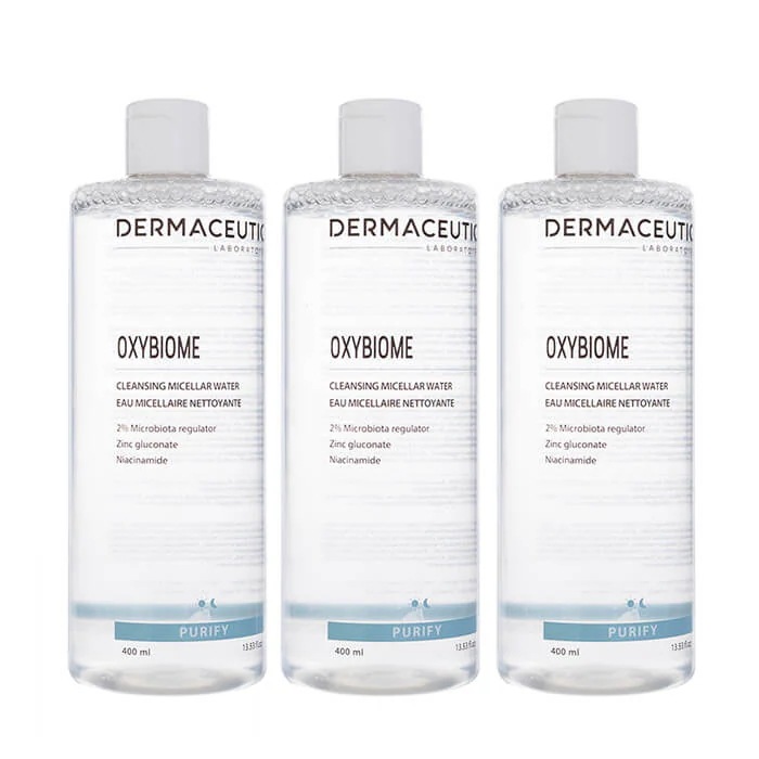 オキシビオームクレンジングミセラーウォーター 400ml 3本 ダーマシューティック Dermaceuticr 拭き取り化粧水 無香料 海外発送 日時指定不可 ヤマト国際便発送