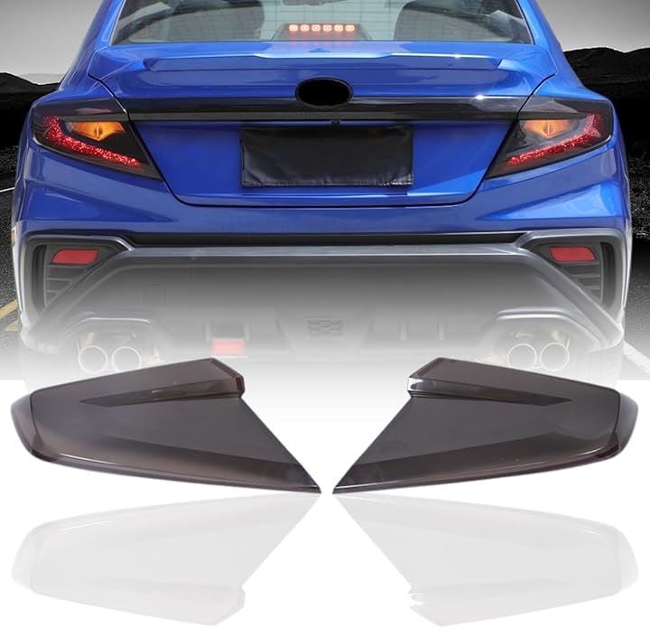 スバル WRX 2022年～現行に専用 リアテールランプカバー ウィンカー保護シェル テールランプシェル テールライト スモークカバー ヘッドライトカバー ウィンカーシェル(透明グレー)