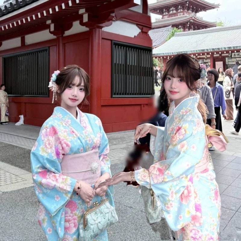 人気 和服ワンピース 改良浴衣デザイン 乙女風 和服写真 花火大会