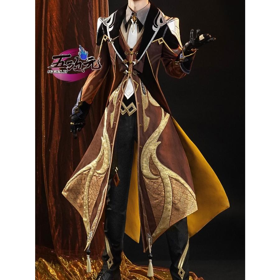 【予約商品】2026新作 Insでも話題に 三分妄想　原神　コスプレ　鐘離　ショウリ　衣装　ウィッグ　靴　武器　追加可