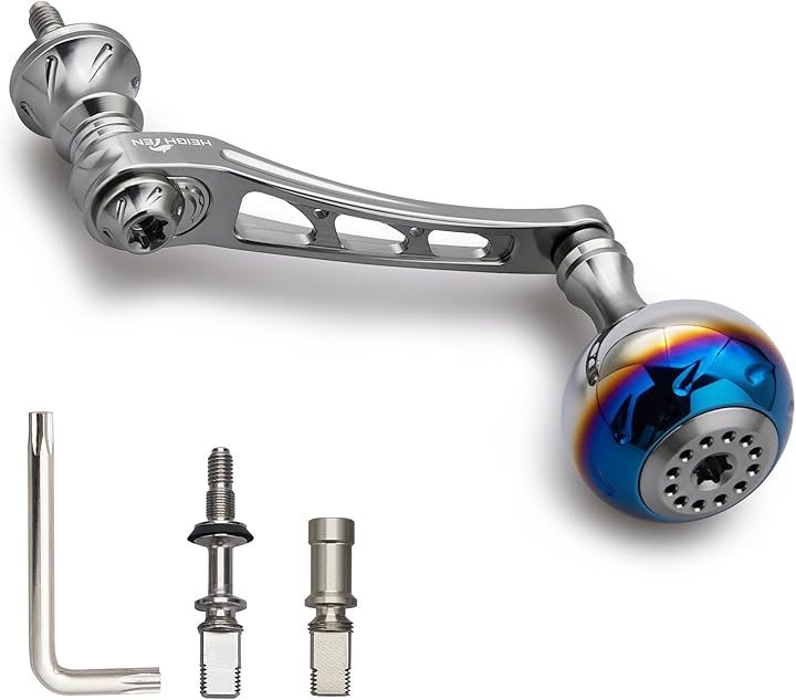 55-60mm可変 リール ハンドル 30mm ハンドルノブ 搭載 ダイワ DAIWA シマノ SHIMANO 通用 スピニングリール 976( ガンメタル, 55-60mm可変)