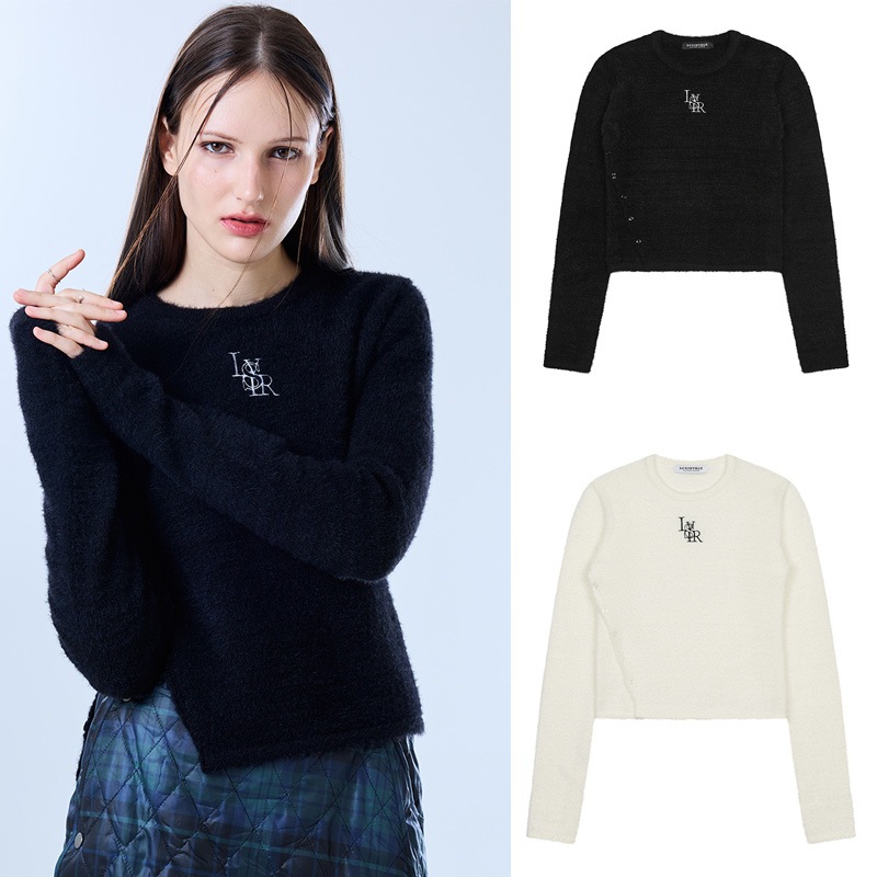 [ LUV IS TRUE ] LVTR KNIT/ BLACK / WHITE