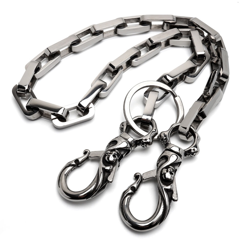 ステンレス ウォレットチェーン 重厚リンクチェーン 2クリップ [wc078-n633] 12,210円