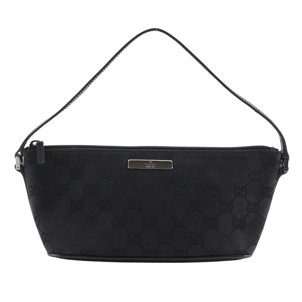 アクセサリーポーチ 07198 ポーチ GGキャンバス 黒 レディース 中古品