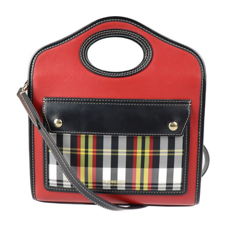BURBERRY バーバリー ハンドバッグ ミニ ポケットバッグ レザー