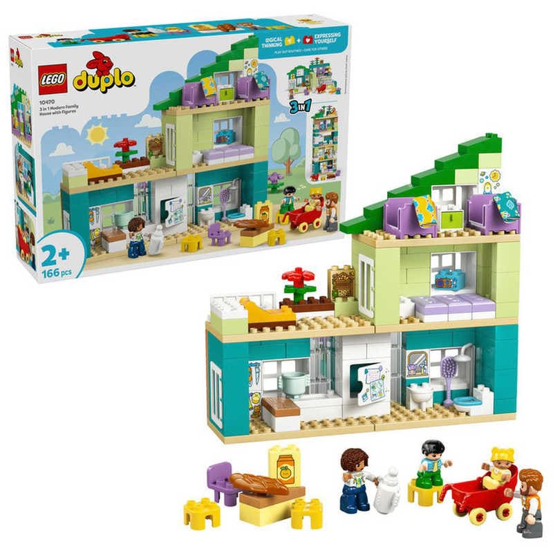 レゴジャパン　レゴ(LEGO) デュプロ 3 in 1 モダンハウスとかぞくのフィギュア　10470
