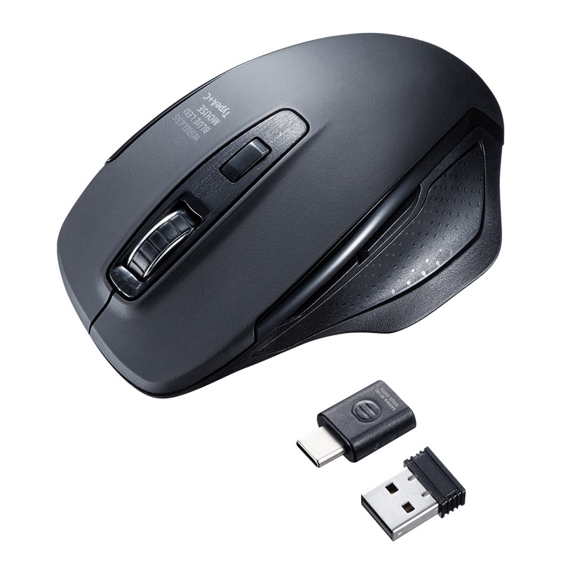 （まとめ買い）静音ワイヤレスブルーLEDマウス MA-WBLC169BK [x3] 8,432円