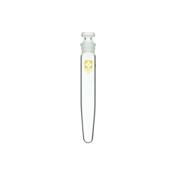 共通摺合共栓遠心沈殿管 円錐形 平栓付 目盛なし 10mL [010280-14106]