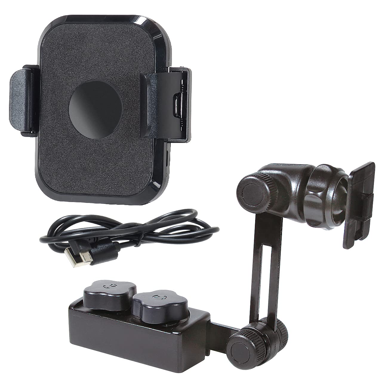 1DINボックス固定スタンド＋各種ホルダーセット (BSA133 スマホホルダー1DIN固定スタンドセット)