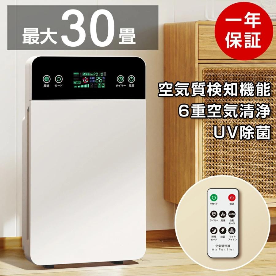 YoutubeTiktokで話題 2024最新型 空気清浄機 おすすめ 花粉対策 寝室 30畳対応 タイミング機能 集塵 除菌 脱臭機 空気浄化 省エネ 簡単操作 タバコ ウィルス対策 リモコン付
