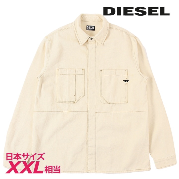 長袖デニムシャツ メンズ D-HOR スナップボタンフライフロント ワークシャツ die-m-t-f4-7a3