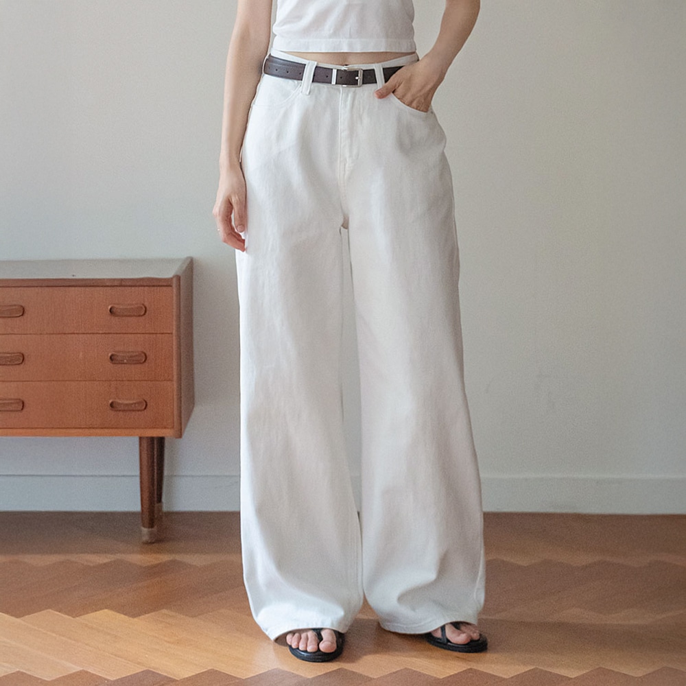 S-XL ネドロバックポケット ワイドパンツ - 2タイプ