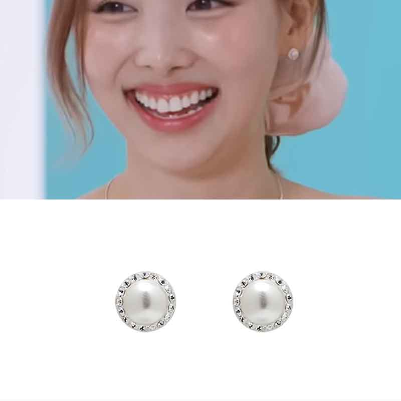 【正規品】 TWICE 着用. 丸パールキュービックピアス