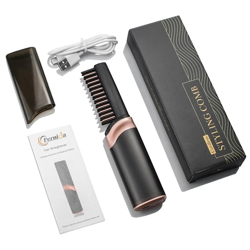 新品両用ヘアアイロン ストレートアイロン ミニワイヤレスハンドヘルド充電器 フラットアイロン ハニカムケア用 USB