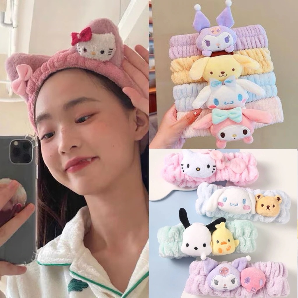 卸売リンク: 1つ買うと10個もらえる の新作 ヘアバンド 洗顔 かわいい ハローキティ カチューシャ メイクアップ リブ ワイド シンプル 洗顔ヘッドバンド 韓国 ファッション