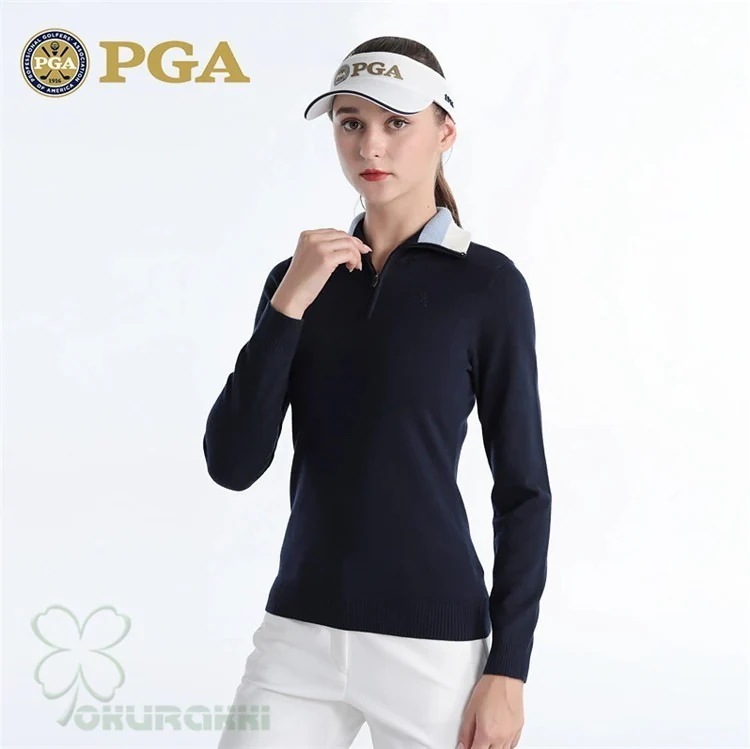 ゴルフ GOLF ウールセーター 秋 冬 レディース コート ゴルフウェア ニットセーター 防寒 暖かい プレゼント ギフト2410nvster09