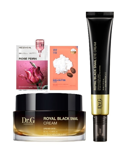 ロイヤル ブラック スネイル クリーム 50mL+ロイヤル ブラック スネイル アイクリーム 30mL 2点セット+2マスク