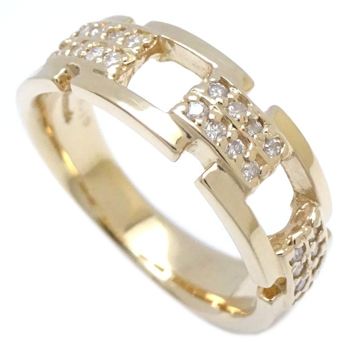SCARABE スカラベ ダイヤモンド リング 指輪 12号 ダイヤモンド0.19ct K18YG イエローゴールド/291700【中古】
