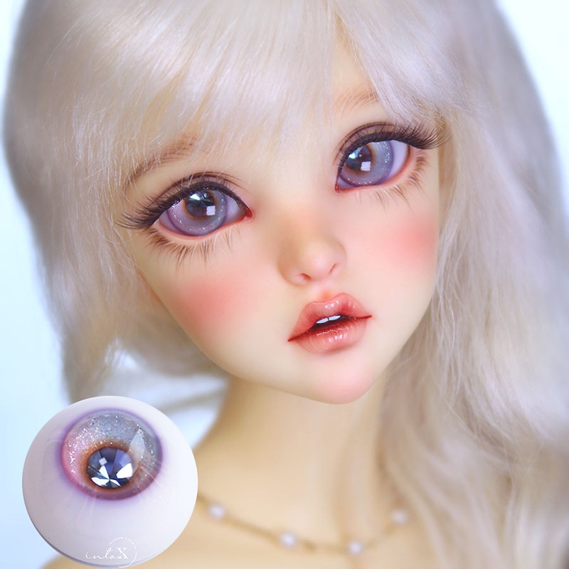BJDドールアイ レジンアイ 人形用樹脂眼 ダイアモンド入り 普通/三白眼 12mm/14mm/16mm/18mmサイズ