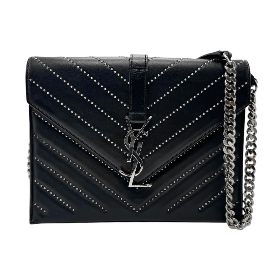 サンローラン SAINT LAURENT ショルダーバッグ レザー ブラック シルバー レディース 347548 z2693 85,250円