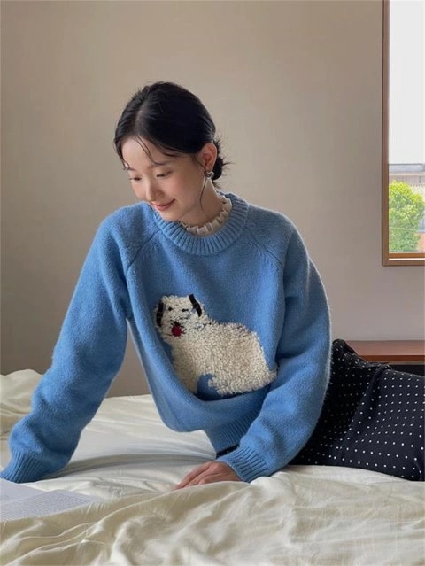 トップス ニット セーター 長袖 レトロ ラウンドネック ノーカラー 襟なし シンプル カジュアル レディース大きいサイズ レディース きれいめ 半袖 七分袖 五分袖 無地 冬春 cut and se 7,056円