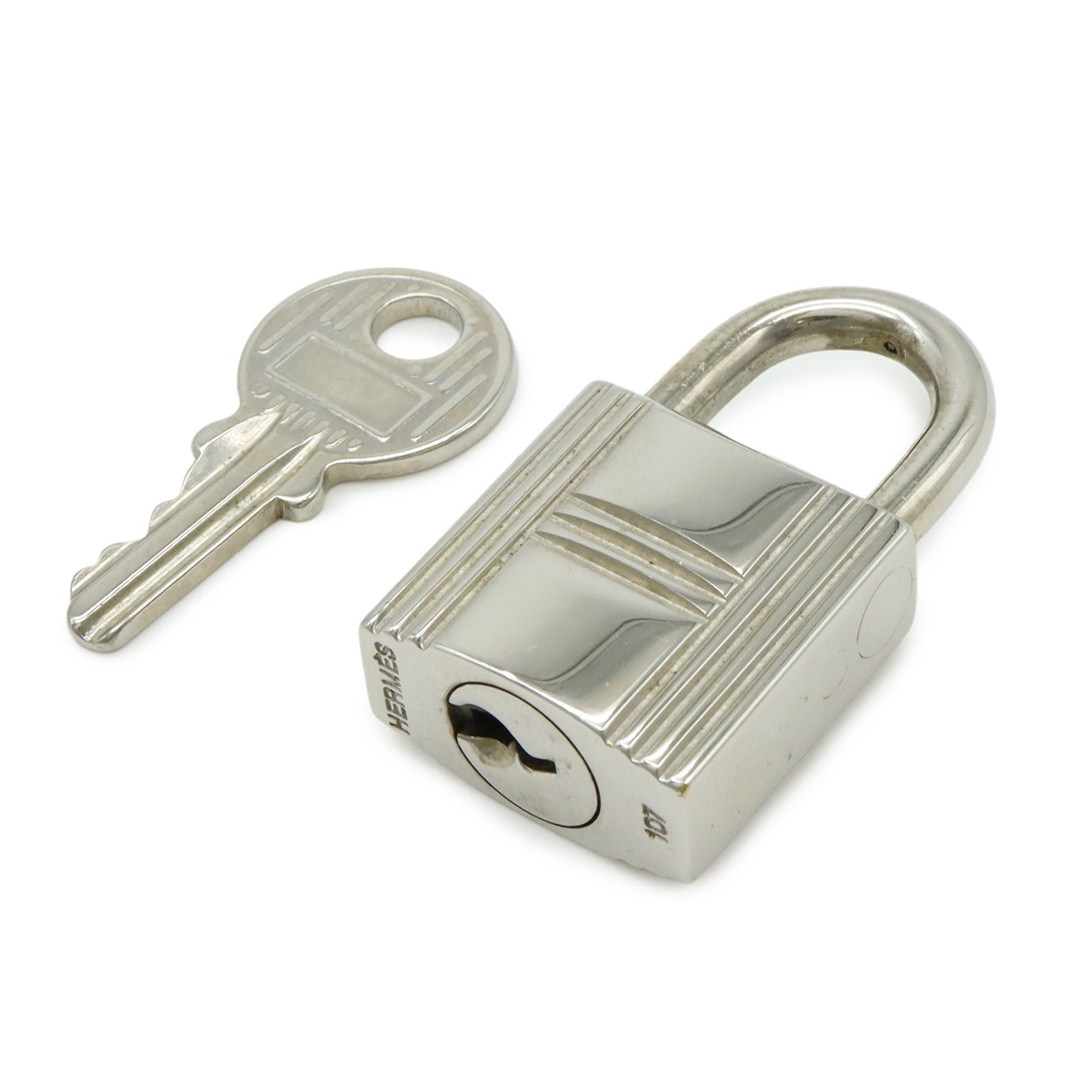 カデナ パドロック 南京錠 No.107 鍵 カギ キー付き メタル シルバ