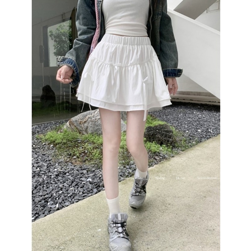 【1つ買うと10つ無料】夏用の女性のスリムとハイウエストとアンチエッジュールケーキショートスカート