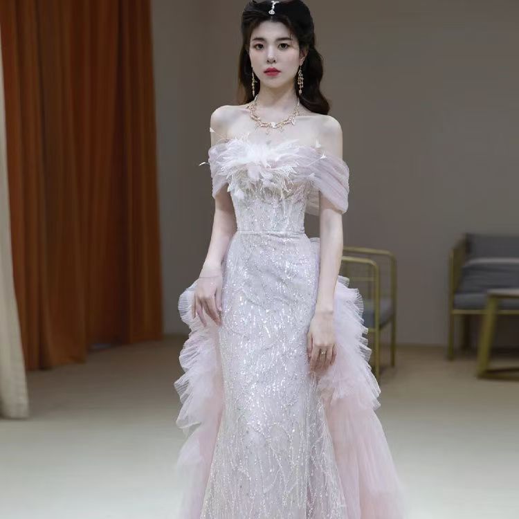 パーティードレス ウェディングドレス 新作 高級感 ロングワンピース 結婚式 花嫁 成人式 お呼ばれ ウェディング 演奏会 二次会 前撮り ワンピース ロングドレス