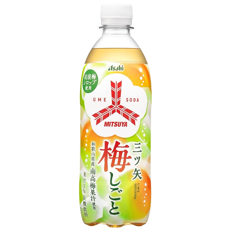 即納：アサヒ飲料 三ツ矢梅しごと 500ml×24本[サイダー]