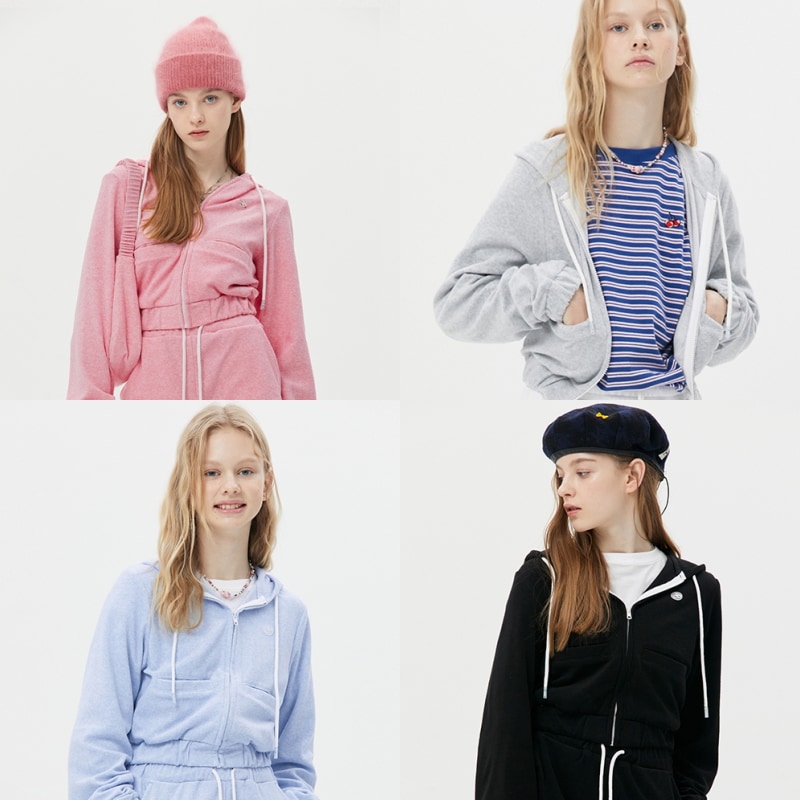 SMALL CHERRY CROP TERRY ZIP UP JUMPERその他 アウター