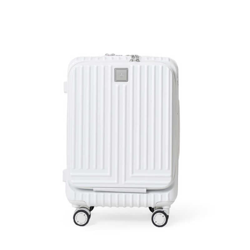 LANVINENBLEU　ヴィラージュファスナー キャリーケース 36L 機内持ち込み(100席以上) Sサイズ シロ [TSAロック搭載]　595315