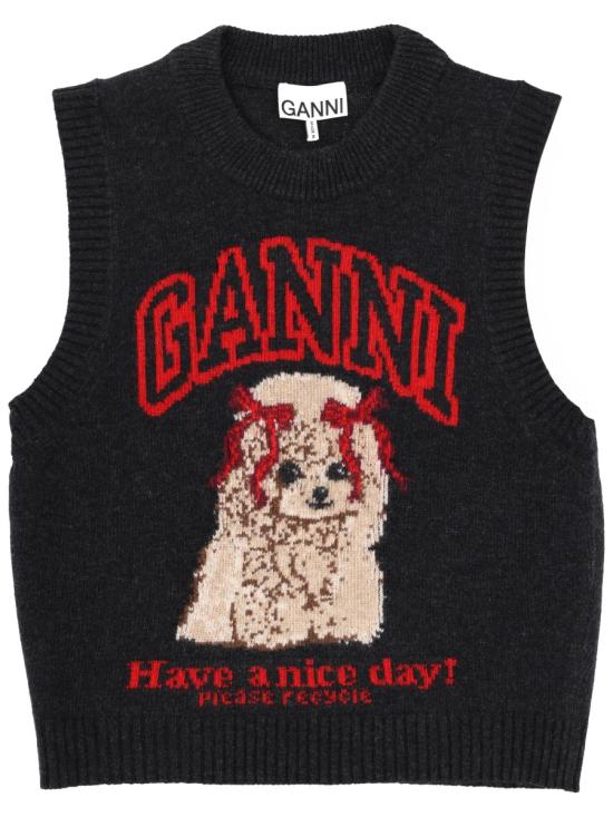 GANNI Women Vests A1070044 052 BLACK