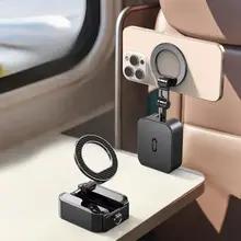 Magsafe 用磁気電話ホルダー合金回転両面マグネットマウント折りたたみ式多機能旅行デスクトップスタンドブラケット