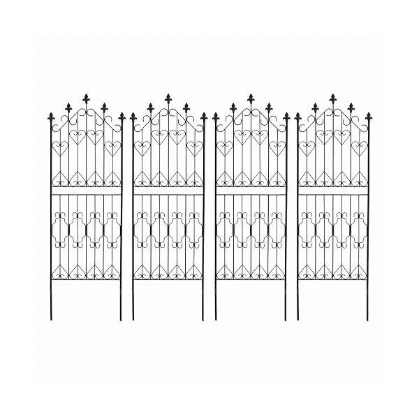 住まいスタイル アイアンフェンス ロータイプ 4枚組 ブラック DF009L-4P-BLK メーカー直送