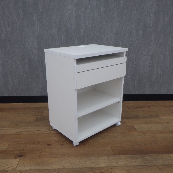 ホワイト モニターも置けるコンパクトデスク オフィス デスク 机 つくえ