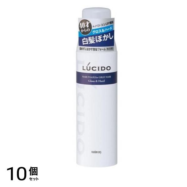 LUCIDO(ルシード) 白髪用整髪フォーム グロス&ハード 185g 10個セット