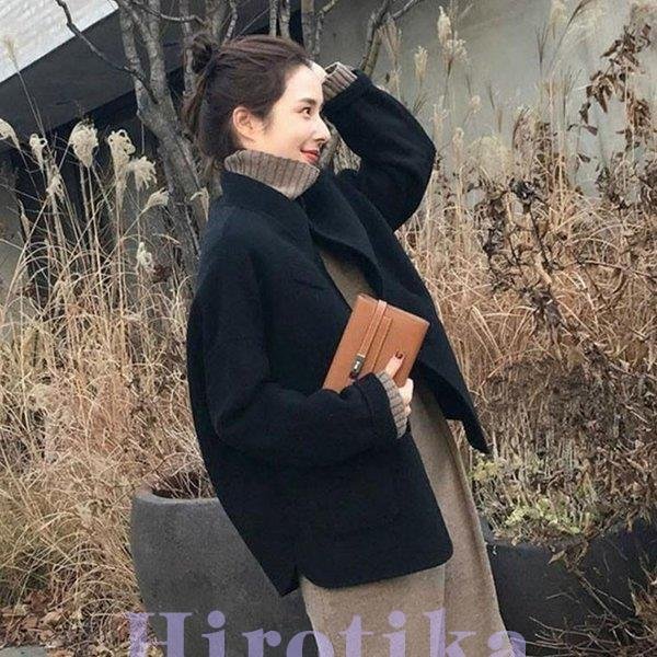 チェスターコート レディース ロング丈 秋冬アウター 無地 ラシャコート レディース ジャケット 通