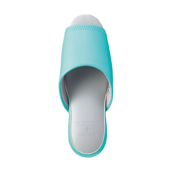 （まとめ）オクムラ GUESTIT（ゲストイット） ビニールレザースリッパ 前開きタイプ (ブルー L) NGAM9901BL 1足 (×5セット)