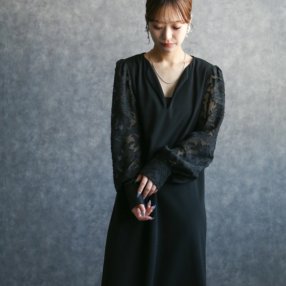 ワンピース ロングワンピース ワンピ レディース シアージャガードスリーブIラインワンピース ドレス デート パーティー フォーマル 婚活 お呼ばれ 二次会 20代 30代 40代 50代 送料無料