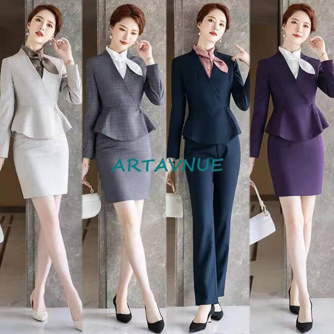 スーツセット レディース パンツセット スカートセット 20代30代40代 事務服 細身シルエット 制服OL ビジネス 入学式 卒業式 通勤