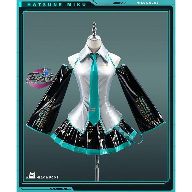 [2026新品] G 猫屋小舗　ボーカロイド　初音ミク　コスチューム　通常V　コスプレ衣装　中国公式許可あり　通常Ver　ウィッグ　髪飾り　ヘッドホンセット　靴　ハロウィン