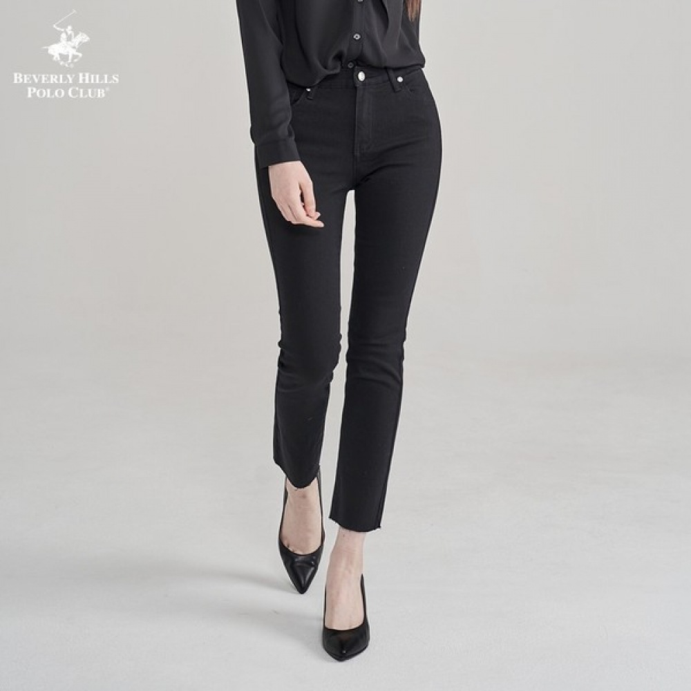 (ビバリーヒルズポロクラブ) ソフトブラックストレートデニムパンツ