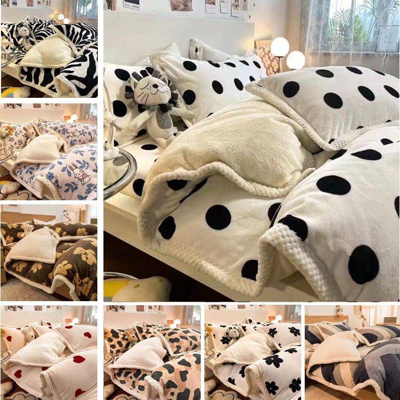 韓国ファッション 布団カバー セット 布団 シーツシンプルデザイン　北欧 寝具冬のベッド用品サン