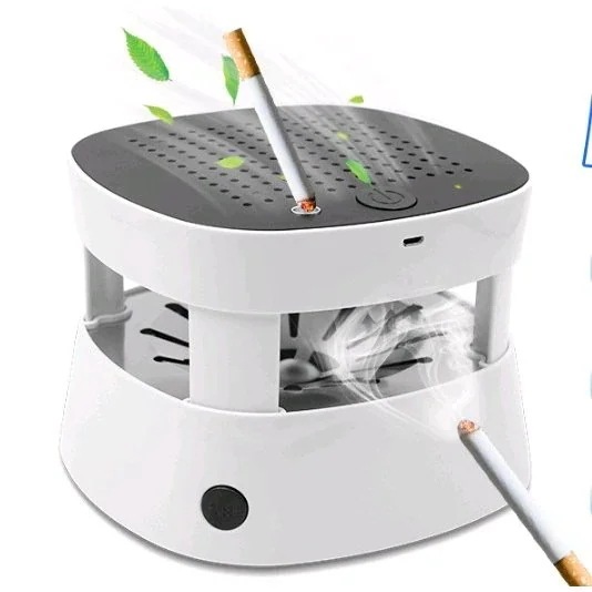 YA-0079 脱臭機 折り畳み可能 スモークレス灰皿 高性能活性炭フィルター2つ搭載 電子ライター