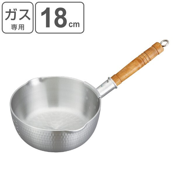 雪平鍋 18cm 1.6L 打出厚板雪平鍋 極厚 （ ガス火専用 行平鍋 片手鍋 ）
